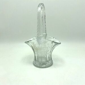 Vintage Duncan Miller Hand Cut Crystal Brides Basket